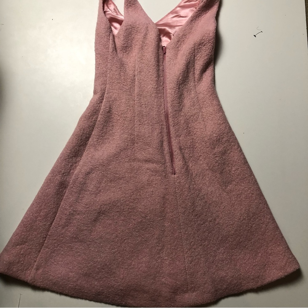 Pink Tartan Womens Wool Dress Size 6